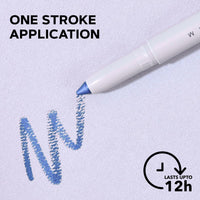 SIMPLYNAM Ultimate Kajal – Metallic Blue | 1 Stroke Intense Color Payoff | Water Resistant | Long-Lasting & Smudge-Proof | Safe for Sensitive Eyes | 7X More Product | In-Built Sharpener & Smudger
