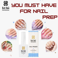 Bolt Bee Professional Natural Acid-Free Primer for Acrylic and Gel Nail Polish, Non Acid Primer for UV Gels Fast Dry Superior Bonding Agent
