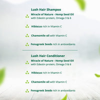 Hampa Hemp Nutraelixir Shampoo 200ml + Hampa Hemp Conditioner 200ml | Sulphate, paraben and silicon free shampoo and conditioner