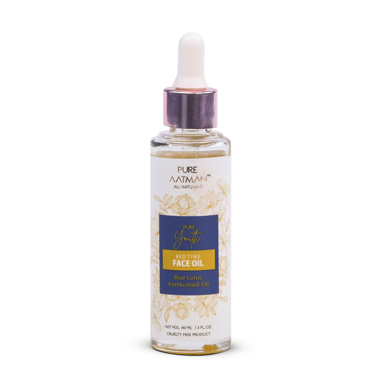 Pure Aatman Kumkumadi Saffron Face Oil with Blue Lotus | Ayurvedic Night Repair Oil for Super Glowing Skin