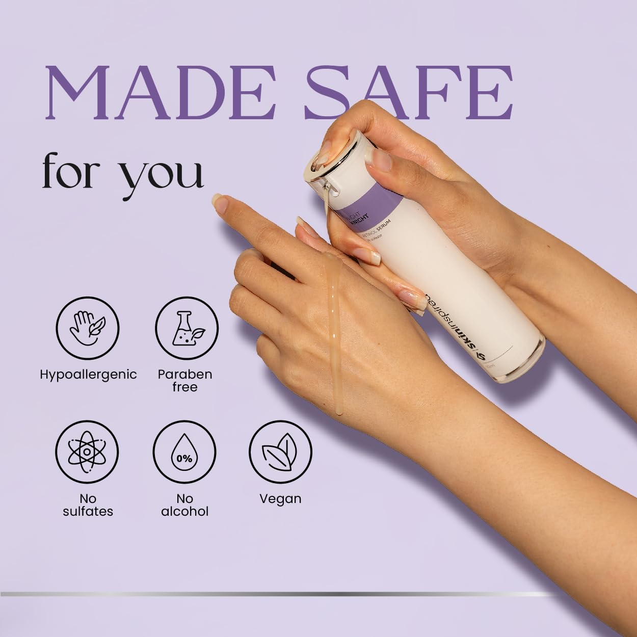 SkinInspired Retinol (2% vitAlease) Face Night Serum For Anti Aging | Promotes Cell Turnover for Youthful, Smooth Skin | Suitable For Men & Women | All Skin Types | 50ml