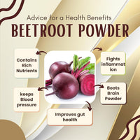 VEDAHARVEST Beetroot Powder For Face, Skin & Hair | Rich In Antioxidants | Lip Care | Drinking | Eating | Immunity | Pre -Workout | Natural Brightening, Anti-Aging & Glowing Complexion (150 gm)