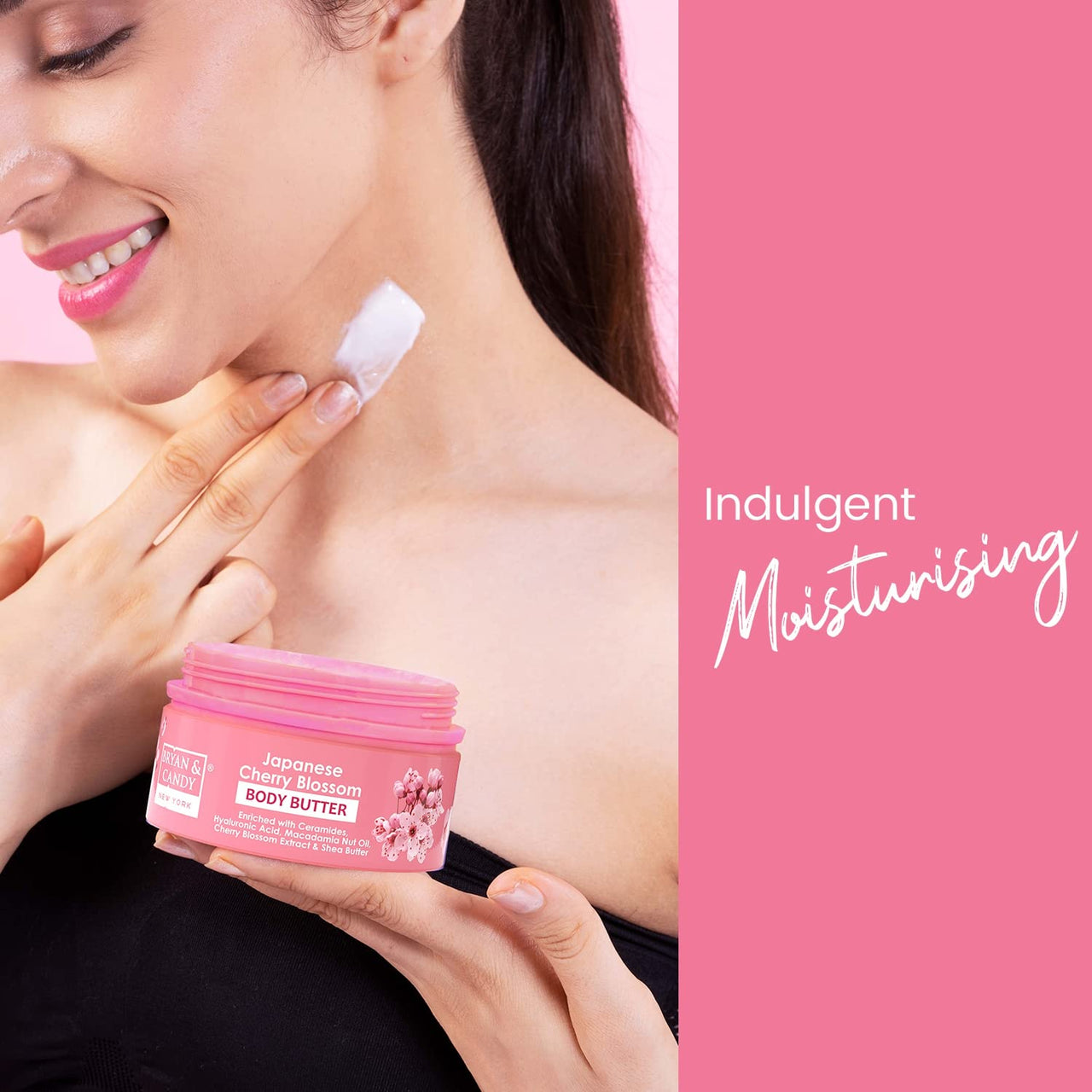 BRYAN & CANDY Japanese Cherry Blossom Body Butter |Ph5.5 Skin Friendly | 72hrs Moisturization | 100% Vegan