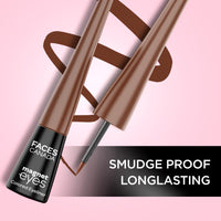 FACESCANADA Magneteyes Color Eyeliner Gel - Powerful Brown,4 Ml|Glossy Finish|24Hr Long-Lasting|Waterproof|Smudgeproof|Precise Application|Intense Color Payoff|Almond Extract & Vitamin E