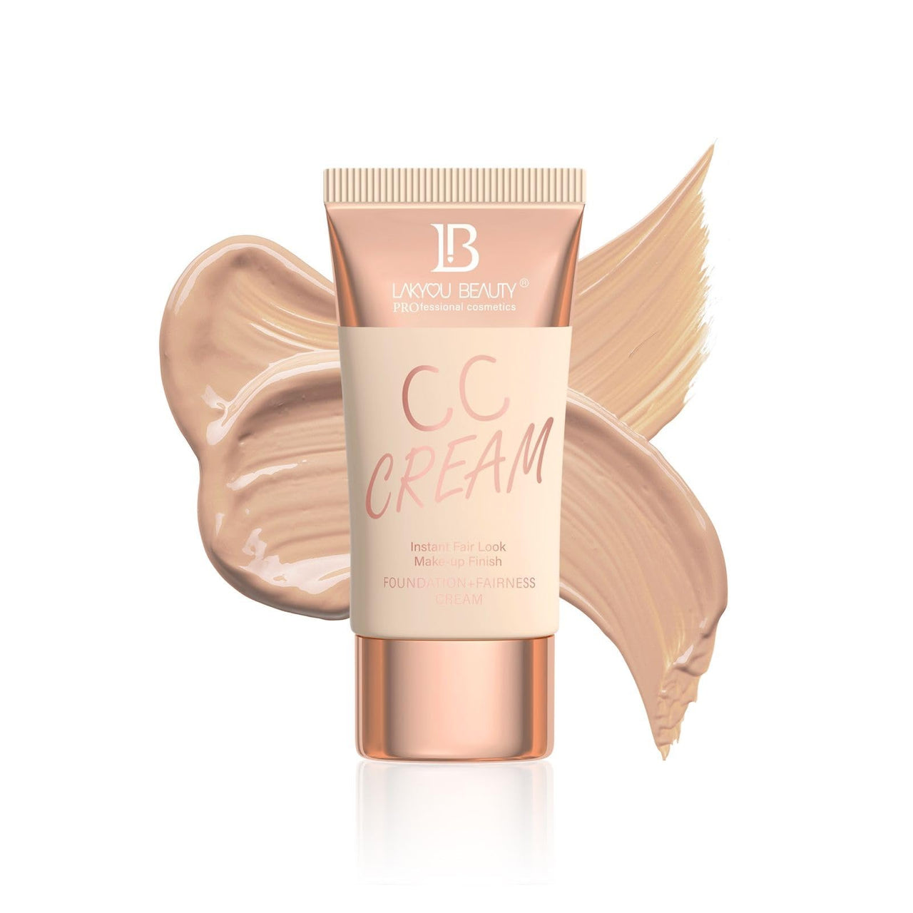 Lakyou Beauty CC Cream | I nstant Fair Look | Makeup Finish | Foundation+Fairness Cream | SPF-15 | Matte Non Oily Feel | Even Skin Tone | Shade-04 (Natural Nude) | 60g