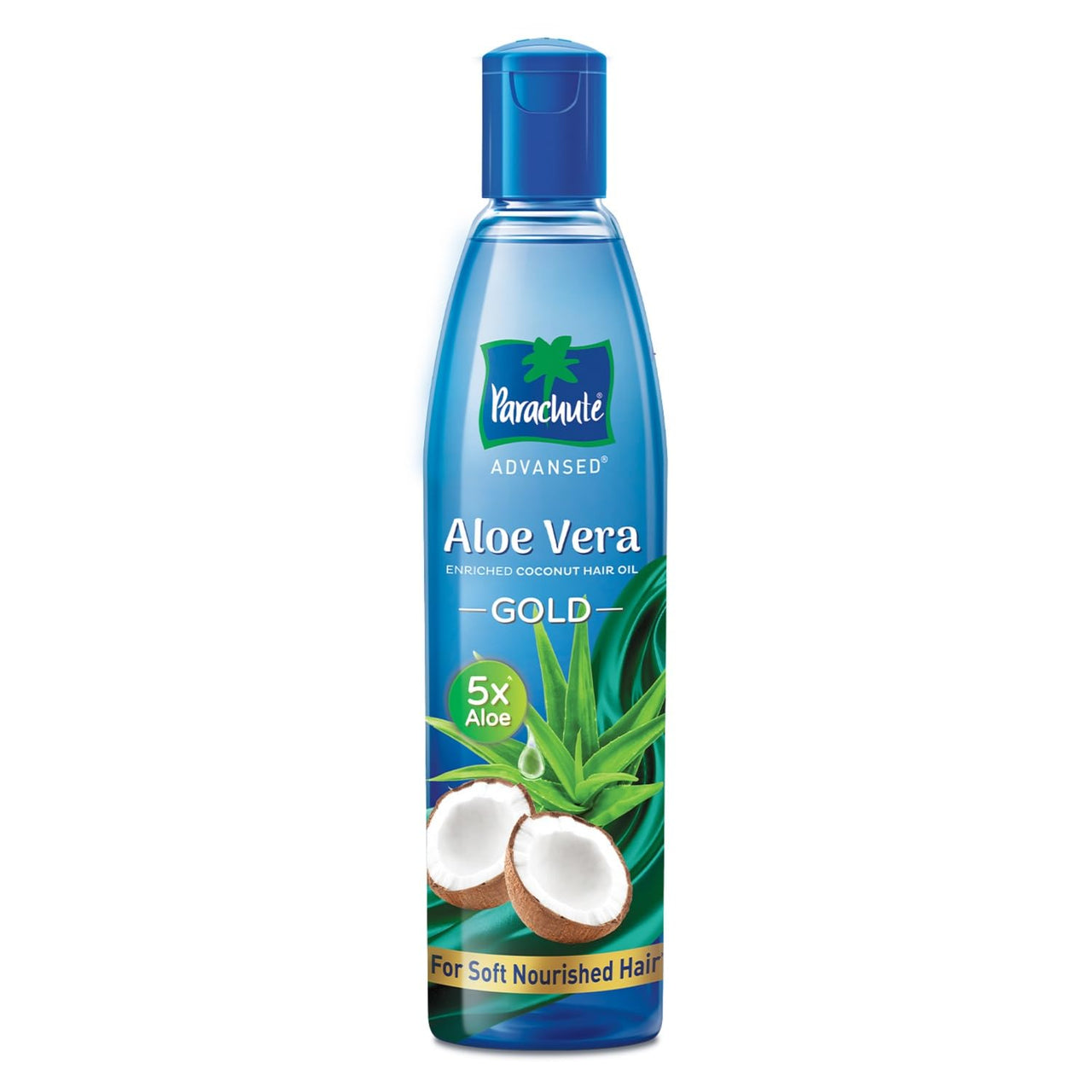 Parachute Advansed Aloe Vera Enriched Coconut Hair Oil Gold | 5X Aloe Vera | Makes Hair Sooperr Soft | 225ml
