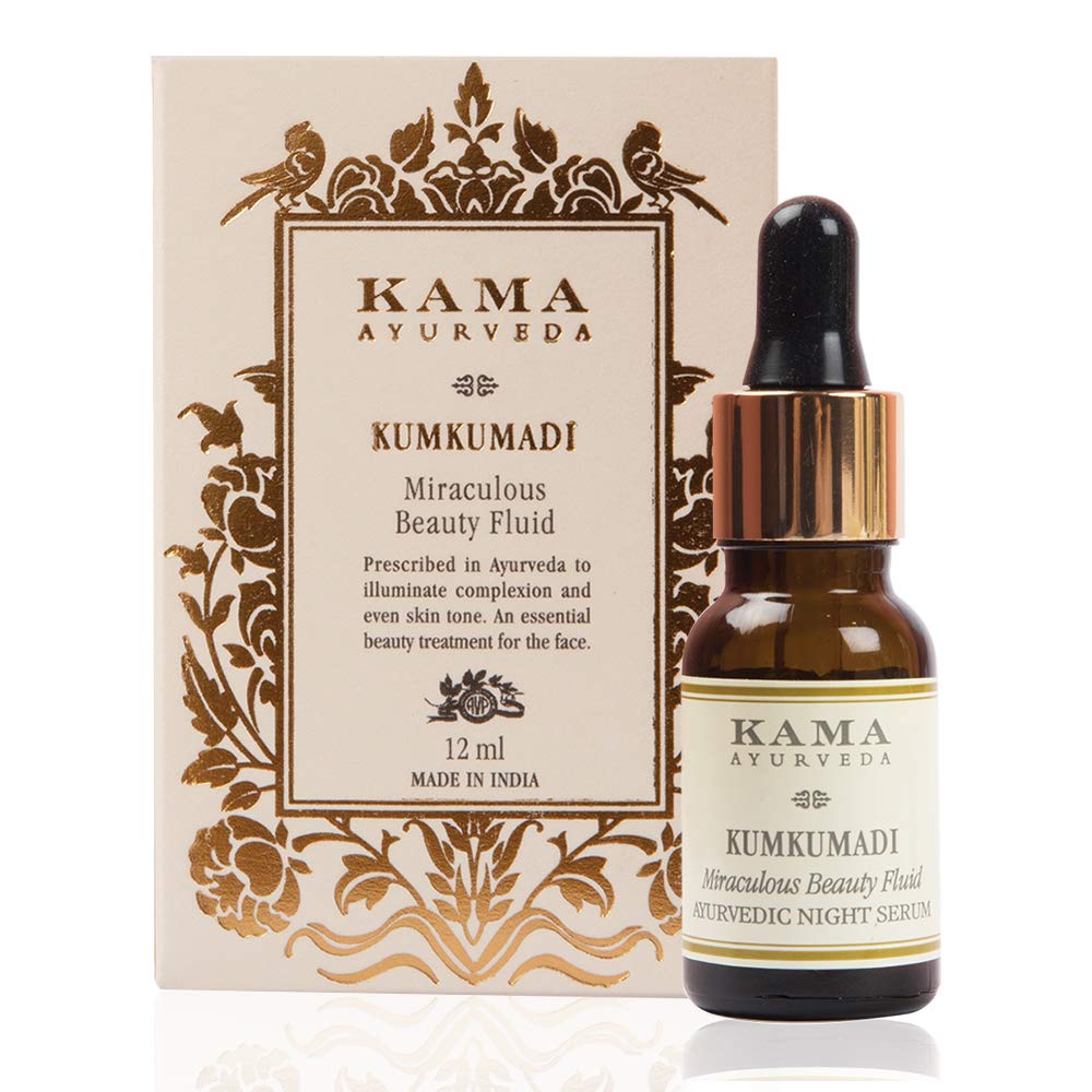 Kama Ayurveda Kumkumadi Miraculous Beauty Ayurvedic Night Serum, 12ml & Rose Lip Balm, 5g