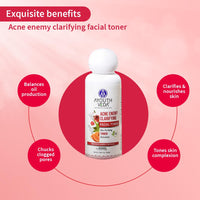 Ayouthveda Anti-acne Face Care Kit Maintain Oil Moisture, Skin Purifying | Acne Enemy Face Wash Gel 100ml | Acne Enemy Clarifying Facial Toner 100ml | Oil Control Mattifying Moisturizer Cream 60g