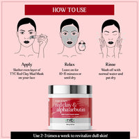 TYC - TRUST YOUR CHOICE Tyc Face Clay Mask Smooth Moisturized And Bright Purifying Even Skin Tone For Men And Women Red Face Mask(100 Gram)