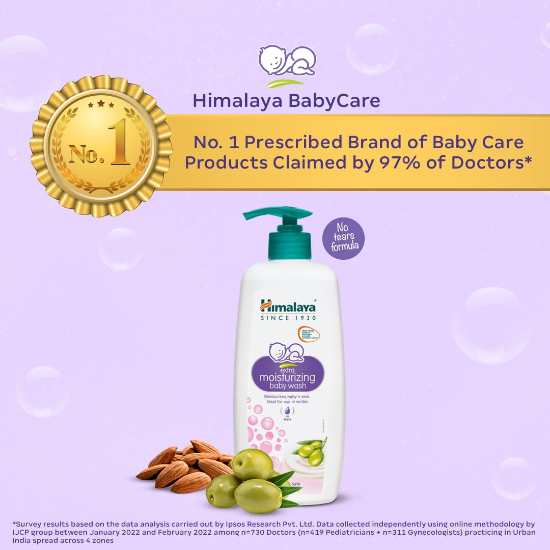 Himalaya Extra Moisturizing Baby Wash, 200ml (Pack of 2)