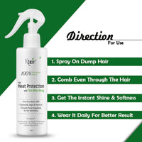 ktein 100% Plant Based Natural Hair Heat Protection with Xtra Shine Spray Hair Spray (200 ml)