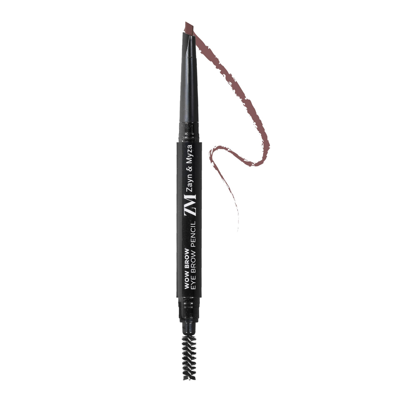 ZM Zayn & Myza Wow Brow Eyebrow Pencil Enriched with Castor Oil | Smudge Proof | Water Proof | Lasts Up to 12 hours - (Grey Brown, 0.35gm)