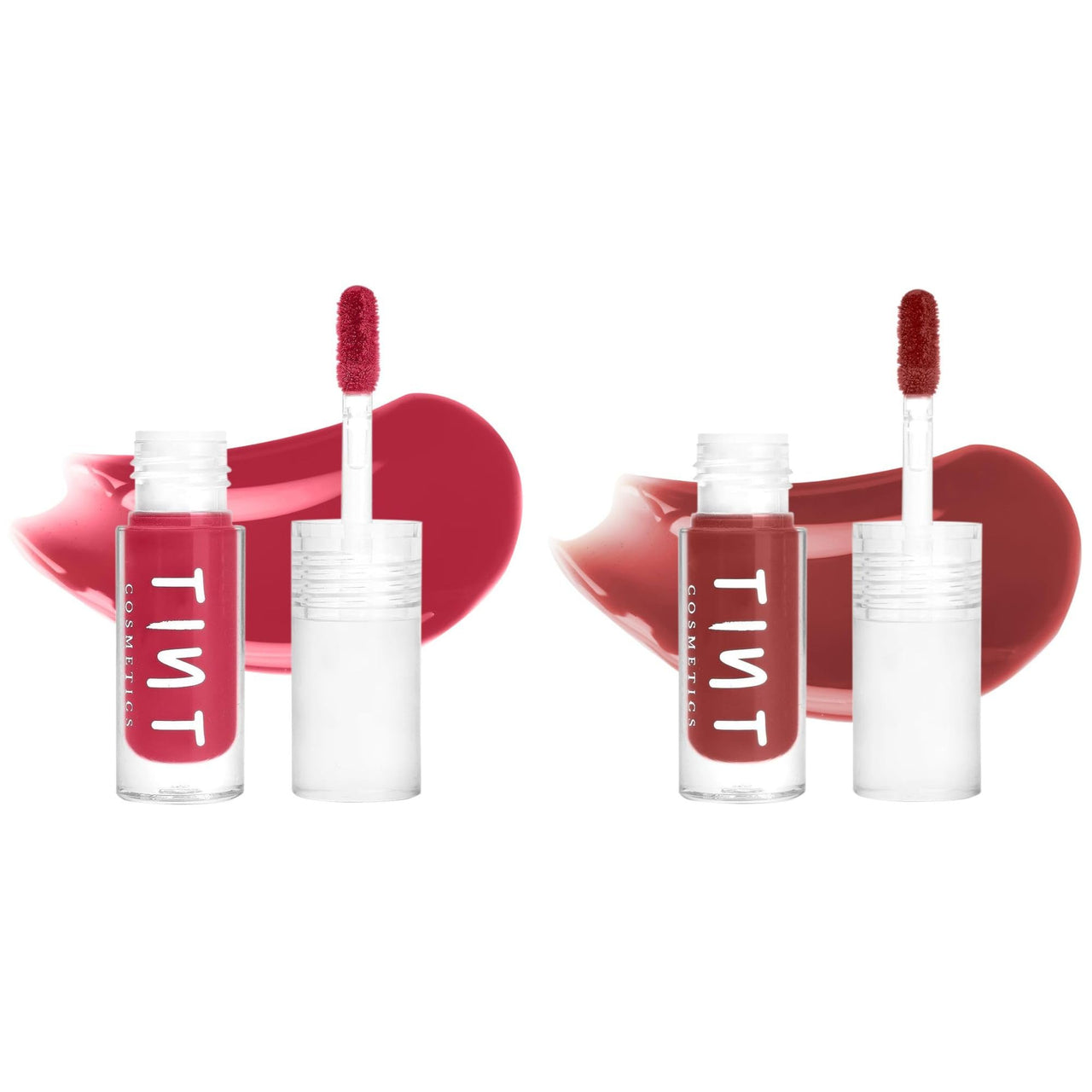 Tint Cosmetics 2.5ml Set of 2 Lipgloss, Brick Red & Red, Non Sticky, Hydrating, Light Weight, Long Lasting, High Shine & Soft Natural Liquid Lip Gloss For Girl & Women (Bery Pink & Honey)
