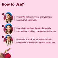 Aravi Organic Beetroot Tinted Lip Balm SPF 50 PA+++ | For Dark & Pigmented Lips | Hydrates Dry & Chapped Lips | Enriched with Kojic Acid, Ceramide, Peptide & Vitamin E | Soft, Glossy Lips for Men & Women | 5g