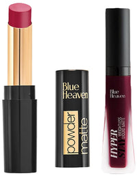 Blue Heaven Powder Matte -Brick Beauty & Blue Heaven Hyperstay Weightless Liquid Matte