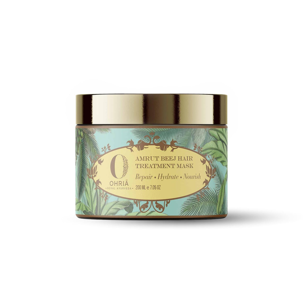 Ohria Ayurveda Amrut Beej Hair Treatment Mask | With Coconut Butter, Banana Extract, & Amla | Repairs, Hydrates & Nourishes | Safe for All Hair Types | 200ml