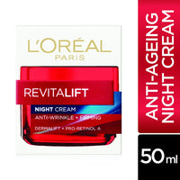 L'Oréal Paris Revitalift Night Cream, Hydrating and Boosting, With Dermalift technology + Pro-Retinol A, 50ml