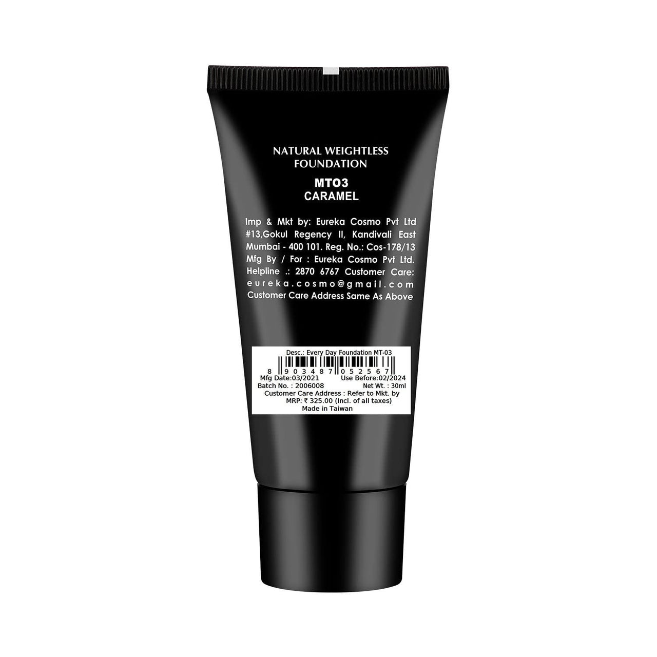 Miss Claire Professional Makeup Everyday Foundation Natural Weightless Foundation 30ml (FR - 03 Vanilla)