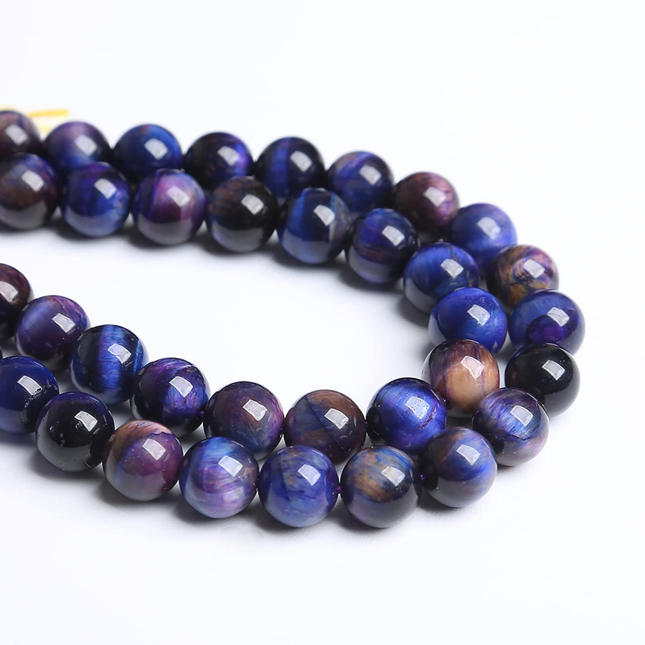 12mm 32PCS Purple Tiger Eye Galaxy Stone Beads Spacer Loose Beads for Jewelry Making DIY Bracelet 1 Strand 15 inches Energy Crystal Healing Power Purple Galaxy Tiger Eye Stone 12mm
