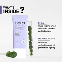 Sereko Sunscreen SPF 50 PA++++ Creme Gel with Zero White Cast for Women & Men | 24hrs Hydration, Quick Absorbing & Non Greasy | UVA+UVB & Blue Light Protection | Suitable to All Skin Type