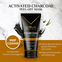 Globus Naturals Activated Charcoal Peel Off Mask for Women | Removes Blackheads and Whiteheads, 100gm