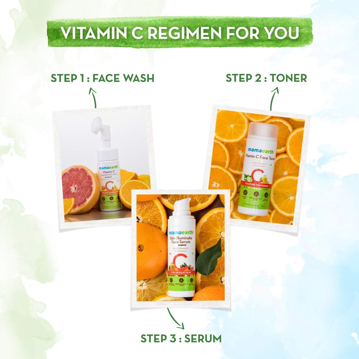 Mamaearth Vitamin C Radiance Combo(Vitamin C Face Wash 100ml + Face Serum 30g)