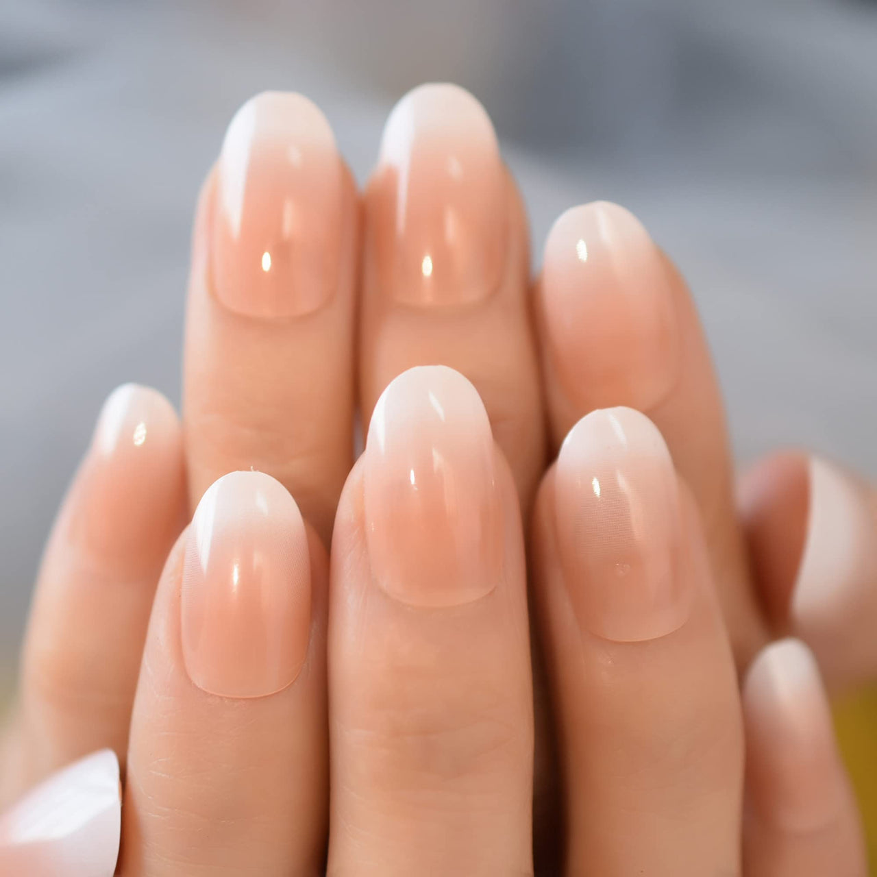 Gush Beauty Press On Nails | Reusable Nail Extensions | Artificial Fake Nails Set | For women (Sugar - Short Round)