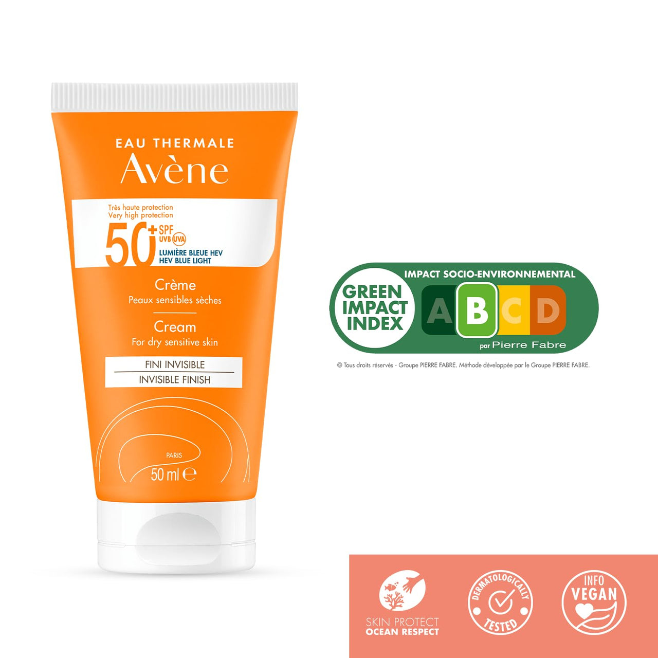 Avene Very High Protection SPF 50 + Cream 50 ml (pack of 3) - Total 150ml