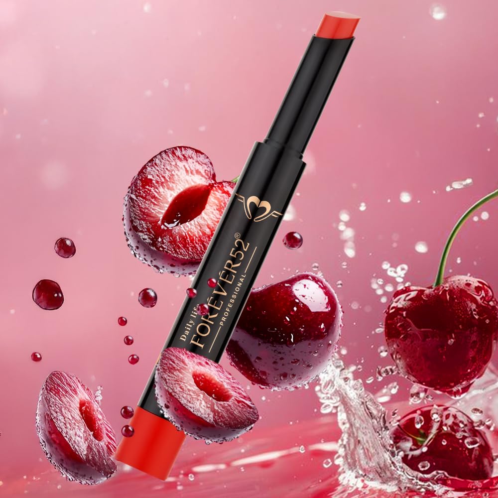 Daily Life Forever52 Hydra Lipstick, Semi-Matte Finish| Enriched with Hyaluronic Acid, Vitamin E & UVB Filter| 97% Lip Darkness Reduction | Vegan & Cruelty Free (CHERRYDROP-11, 2g)