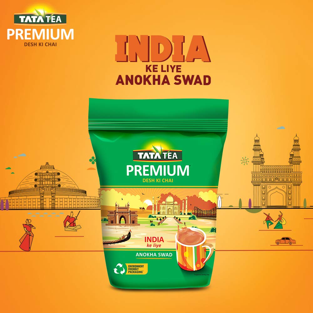 Tata Tea Premium 1kg, Desh Ki Chai, Unique Blend Crafted For Chai Lovers Across India, Black Tea, Loose Leaves