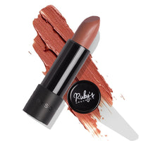 Ruby's Organics Semi-Matte Lipstick for Women All Indian Tones- Highly Pigmented, Moisturizing, Non Drying, Lightweight and Long Lasting- Lip Makeup, Synthetic Chemical Free- Brown Cocoa, 3.7g