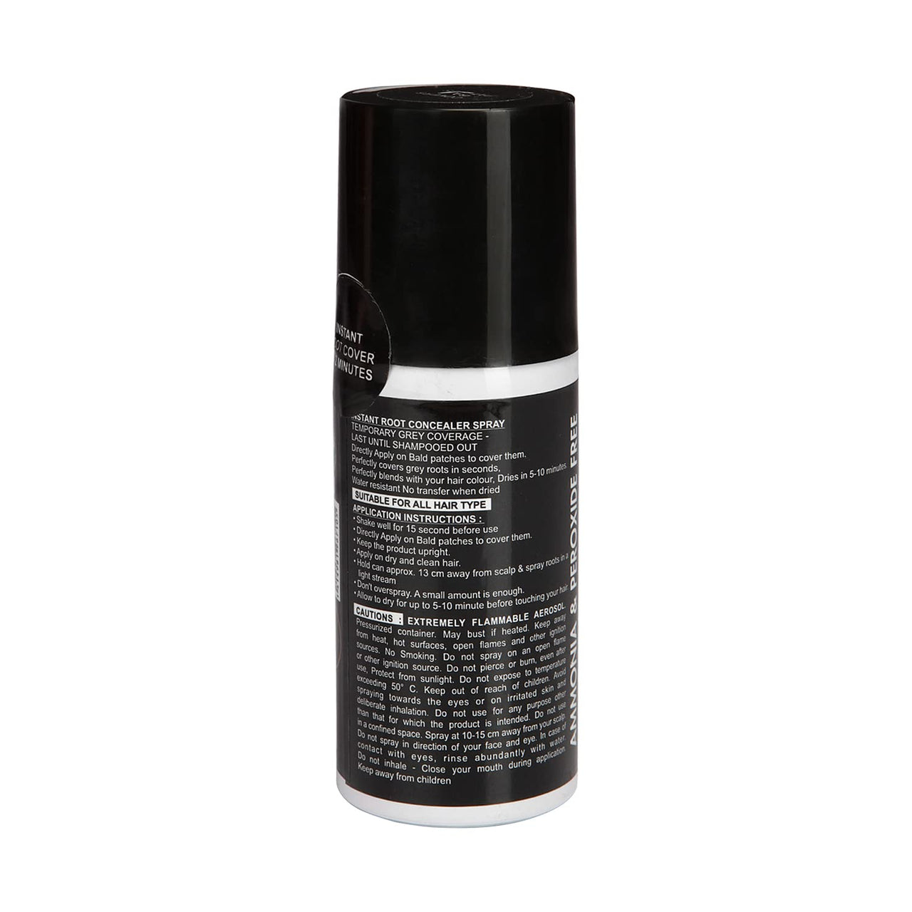 VAGMINE Instant Hair Root Concealer Spray - Black | Easy-To-Use Hair Color Touch-Up | Covers Gray Roots, 1 Count