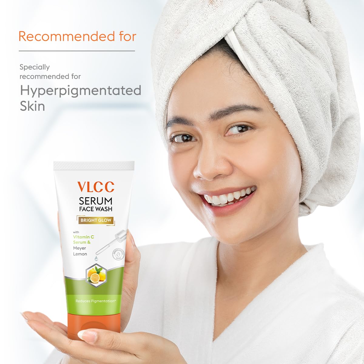 VLCC Serum Facewash - 100ml | with Vitamin C Serum Rich in Antioxidants & Meyer Lemon to Reduce Hyperpigmentation & Bright Glow | Dermatologically Tested