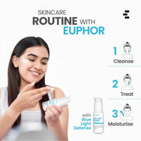 Euphor Teens | Daily Light-weight Moisturizer- Blue Light Defence | Protects, Nourishes and Hydrates | Niacinamide, Vitamin F, Carrot Root Extract | All Skin Types | PEG-free, No Parabens and Sulphates | 50g | For Women and Men