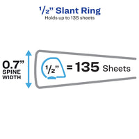 Avery Economy Showcase View 3 Ring Binder, 0.5
