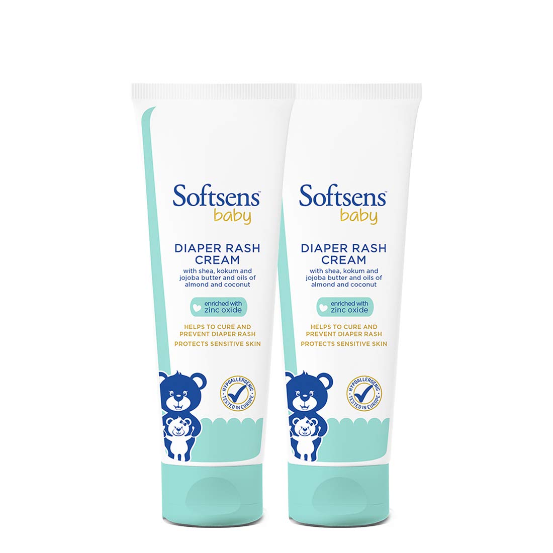 Softsens Baby Natural Diaper Rash Cream, Enriched With Aloe Vera Juice and Shea Butter 50 g (Pack of 2)