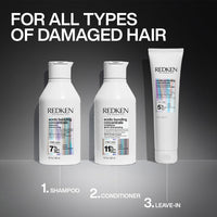 Redken Acidic Bonding Concentrate Sulphate Free Shampoo, Conditioner & Leave-In Treatment Combo | With Citric Acid | Repairs Weak Hair Bonds |For Dry, Damaged, Coloured and Frizzy Hair | For Men & Women