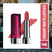 Maybelline New York Color Sensational Creamy Matte, 630 Flaming Fuchsia, 3.9g with FREE Color Sensational Creamy Matte 671 Heated Pink