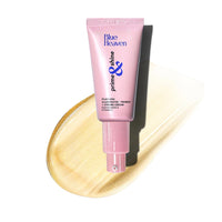 Blue Heaven Prime & Shine Flawless Illuminating Primer + Strobe Cream | Primer + Highlighter + Moisturiser |Infused with Vitamin C and Niacinamide for naturally glowing skin, Golden Pink, 25g
