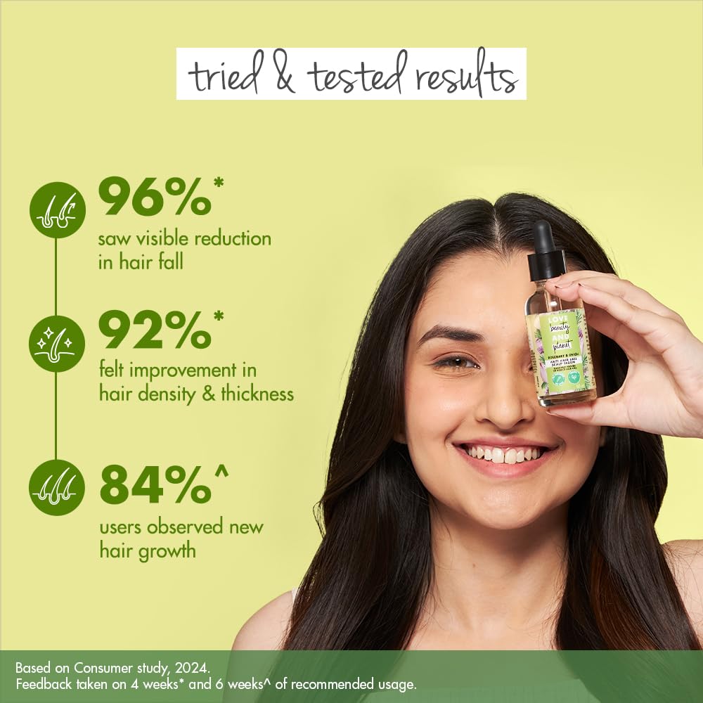 Love Beauty & Planet Onion & Rosemary & Dynagen Anti Hairfall Scalp Serum, 50Ml | No Parabens