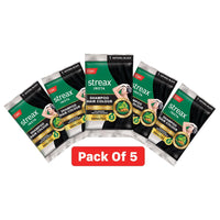 Streax Insta Shampoo Hair Colour for Women & Men, Natural Black 1 - Pack of 5|Hair Colour Black|100% grey coverage |Long Lasting Hair Color, easy to use| Ammonia Free Hair Color, No Paraben & Sulphate