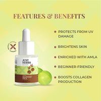 Just herbs Amla Vitamin C Face Serum For Glowing Skin & Brightening- 30ml & Just Herbs Ayurvedic Vitamin C Face Pack & Mask- 50 gm