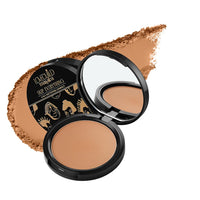 Lovechild Masaba 4-In-1 Mattifying Compact - Perfect All Skin Matte Coverage, Moisturizer, Primer & Skin Repair, With Macadamia Oil & Vitamin E, Easy Expresso (Deep) - 9G