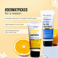 Dr. Sheth's Glow & Sun Protect Duo | Lightweight Sunscreen & Oil-Free Moisturizer Combo | Nourished & Protected Skin | For Normal to Combination Skin | For Men & Women | 50 g x 2