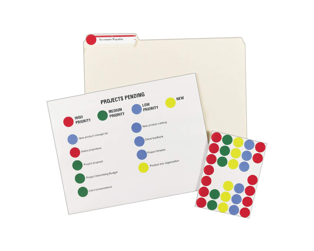 Avery Removable Color-Coding Labels, Removable Adhesive, Assorted Colors, 3/4" Diameter, 1,008 Labels (5472)