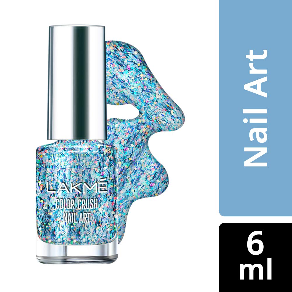 Lakmé Color Crush Nail Art, G12, 6ml & Lakmé Color Crush Nail Art T2, Multicolor, 6 ml