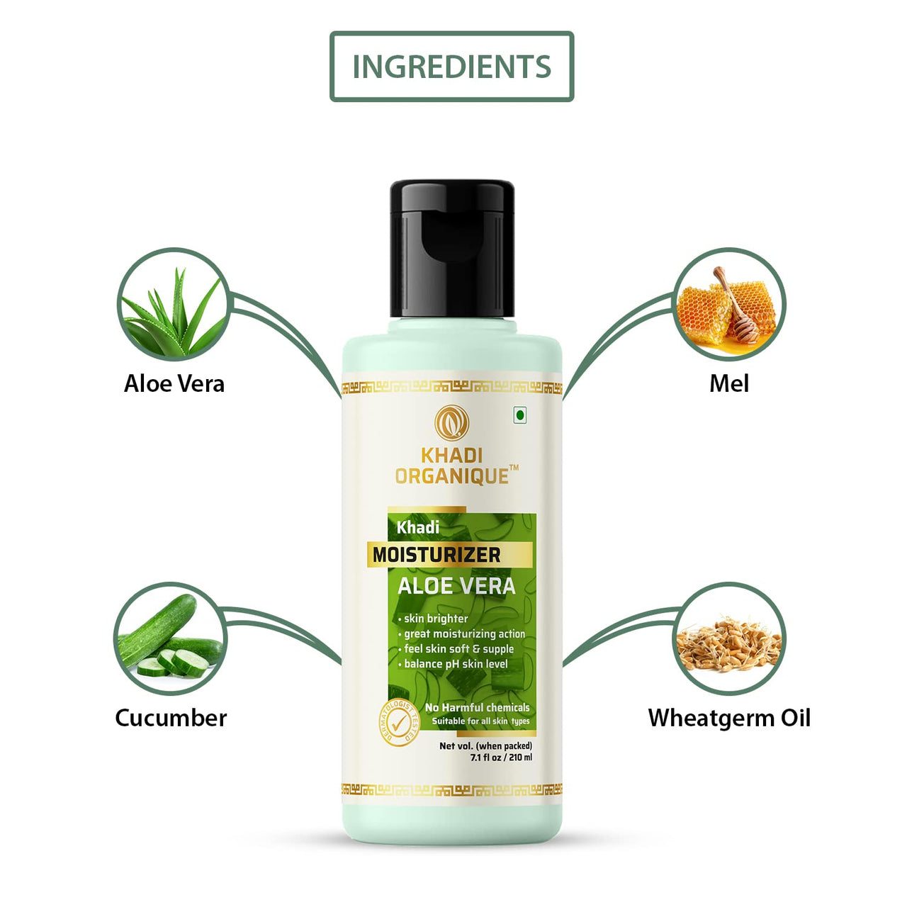 Khadi Organique Aloevera Moisturizer Pack of 1