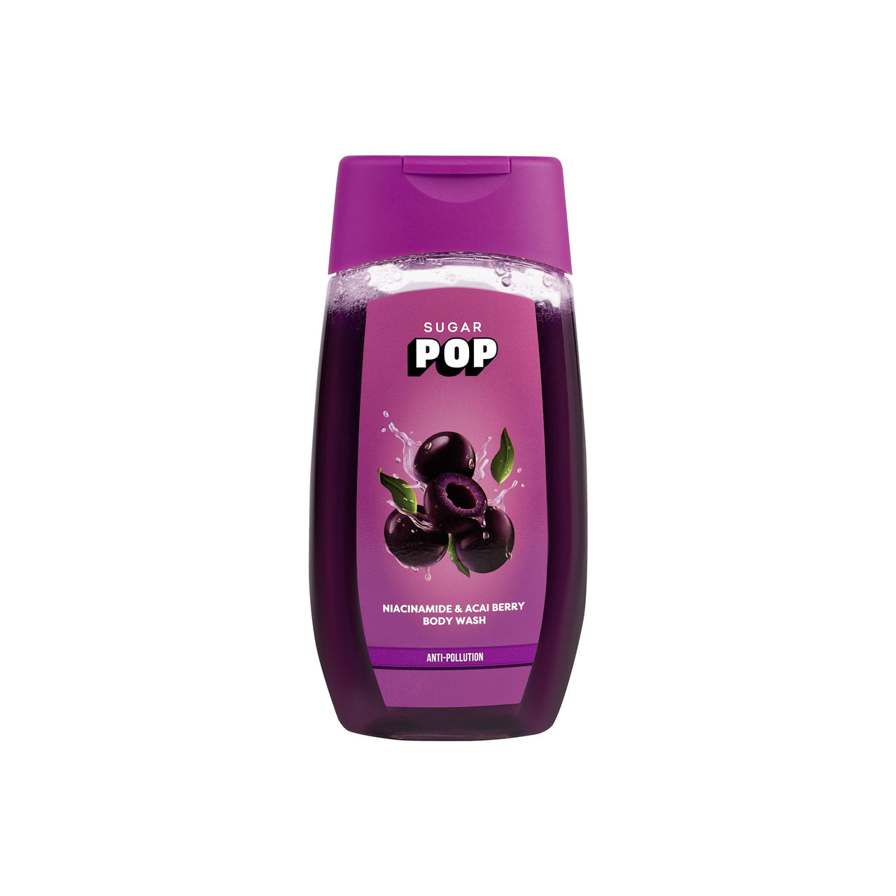 SUGAR POP Niacinamide and Acai Berry Body Wash | Contains Niacinamide | Exfoliates & Evens Skin Tone | Anti-Pollution | 250ml