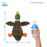 Best Pet Supplies 2-in-1 Stuffless Squeaky Dog Toys with Soft, Durable Fabric for Small, Medium, and Large Pets, No Stuffing for Indoor Play, Holds a Plastic Bottle - 4 Figures, Medium Multicolor/Wild Duck,Hare,Squirrel,Alligator