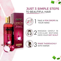 INDUS VALLEY 100% Organic Onion Shampoo With Conditioner Best Defence For Hair Fall- With No Paraben & Sulfate (200ml)